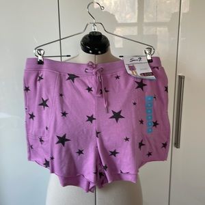 SEVEN7 Pull-On Short in Smoky Grape Star Print Size-XL NWT